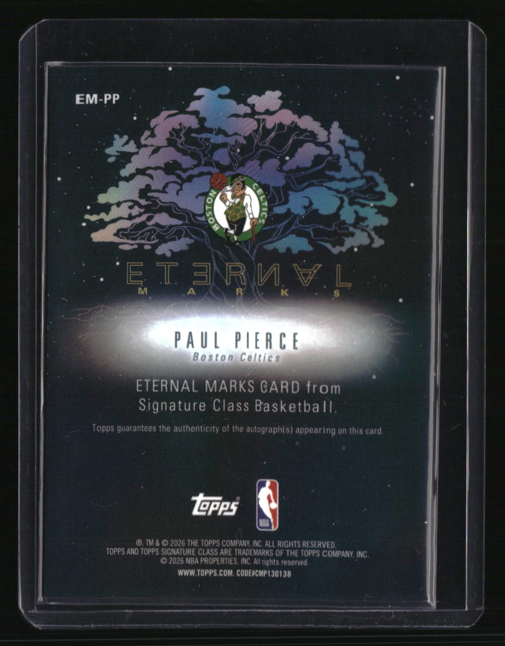 2025-26 Topps Signature Class Paul Pierce Eternal Marks Orange Bookend 50/50