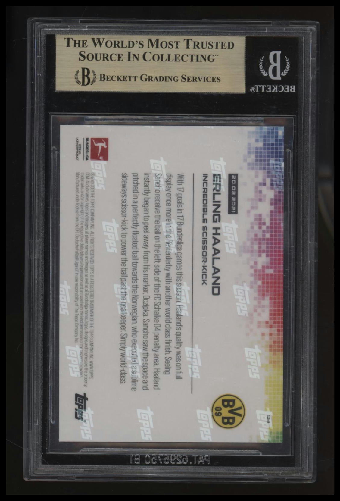 2020-21 Topps Now Bundesliga Erling Haaland/2430* BGS 9.5
