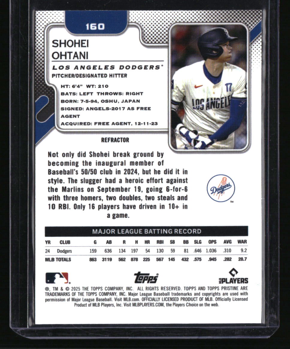 2025 Topps Pristine Shohei Ohtani Refractors