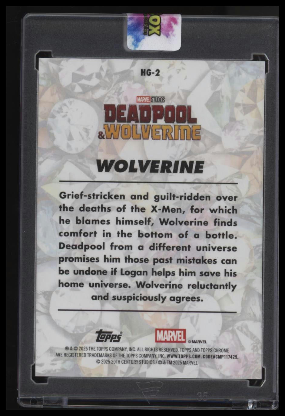 2025 Topps Chrome Marvel Deadpool Wolverine Hidden Gems Emerald Green