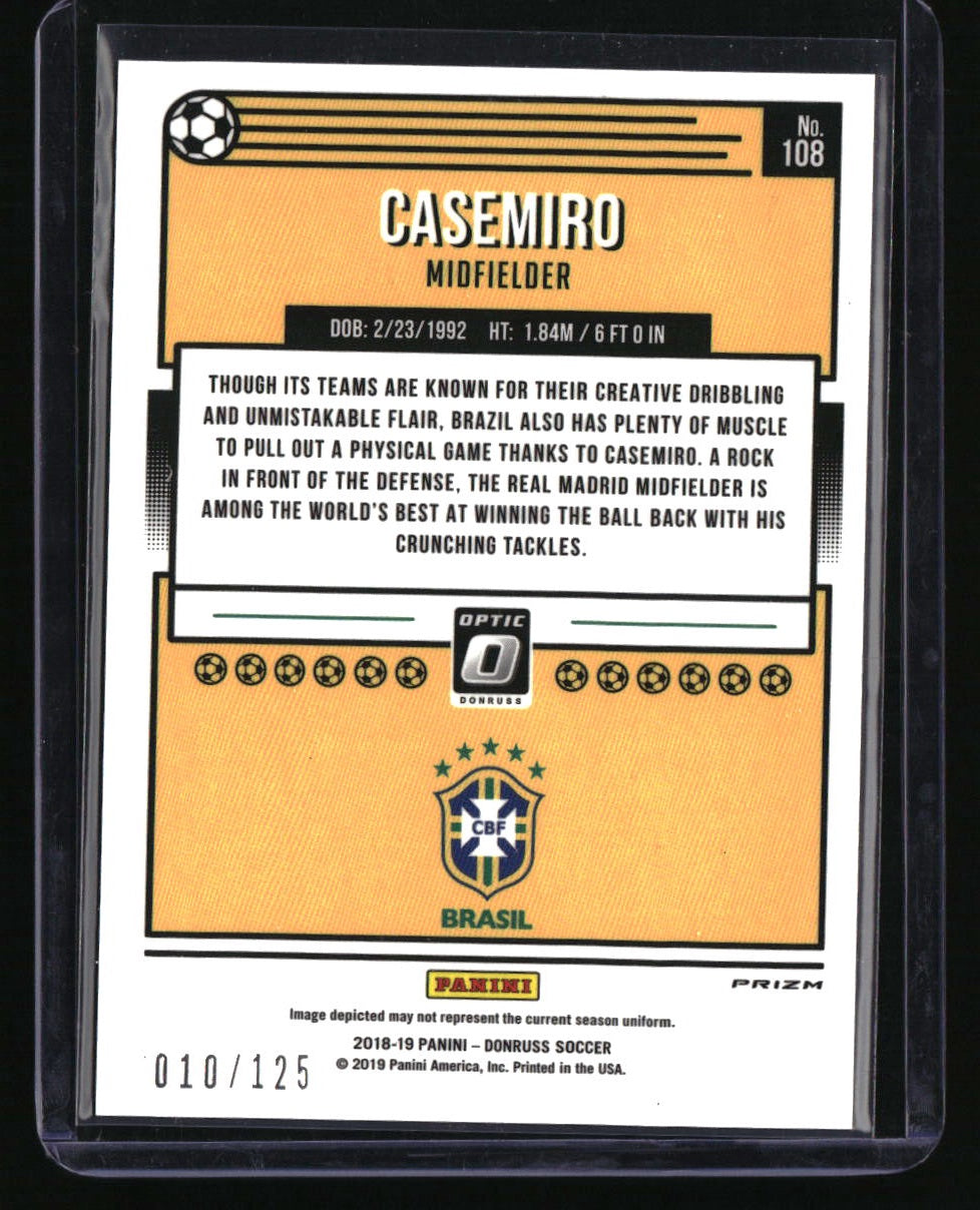 2018-19 Donruss Casemiro Optic Purple Velocity #/125