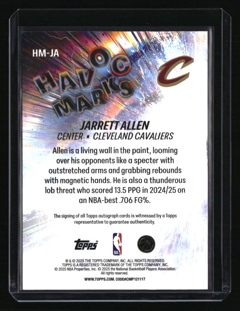 2025-26 Topps Jarrett Allen Havoc Marks