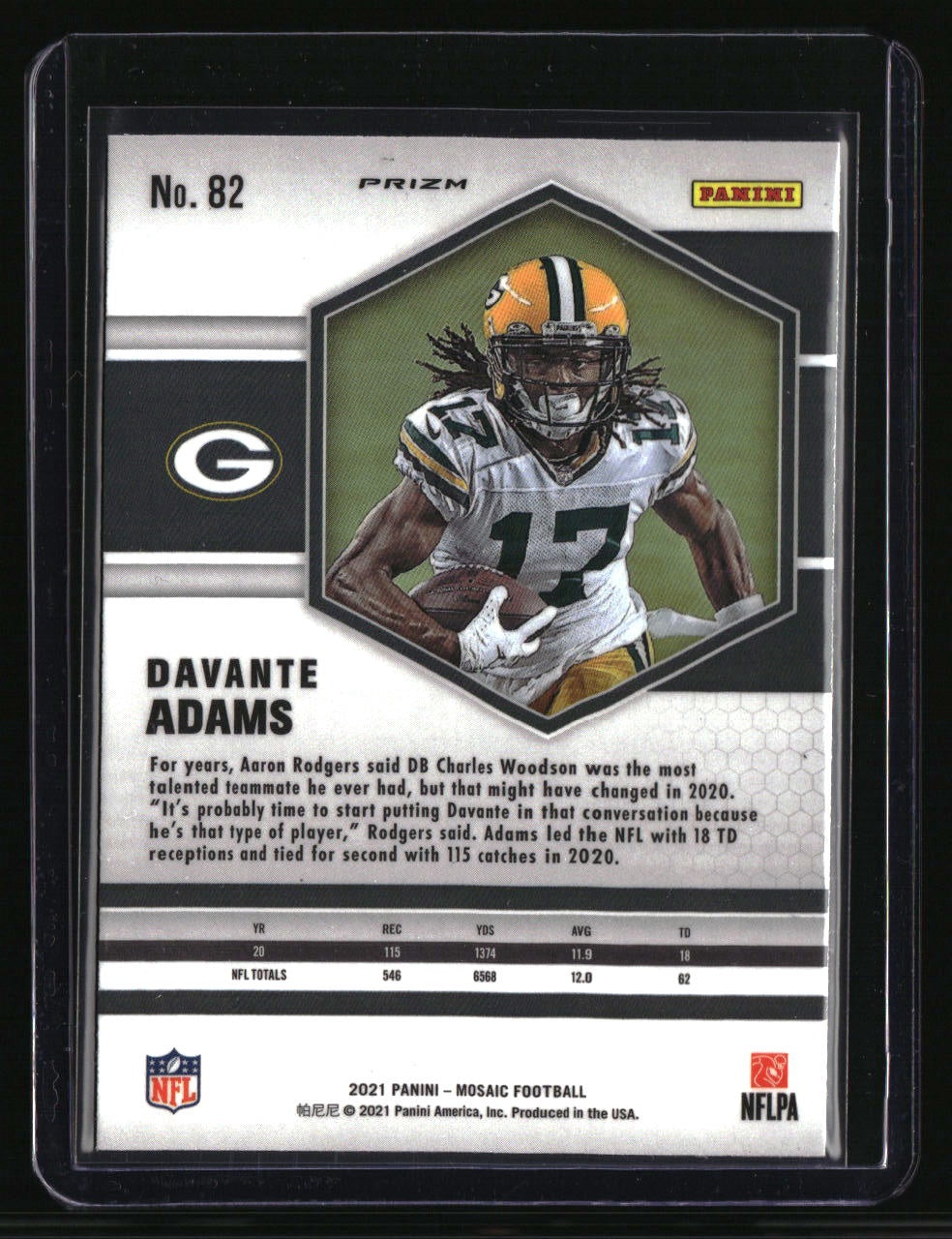 2021 Panini Mosaic Davante Adams Prizm Genesis
