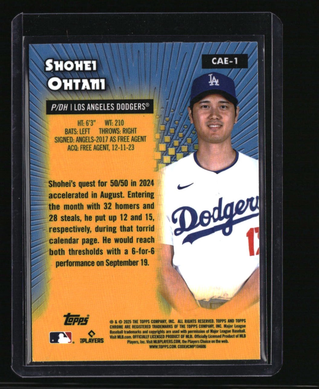 2025 Topps Chrome Shohei Ohtani Chrome All-Etch