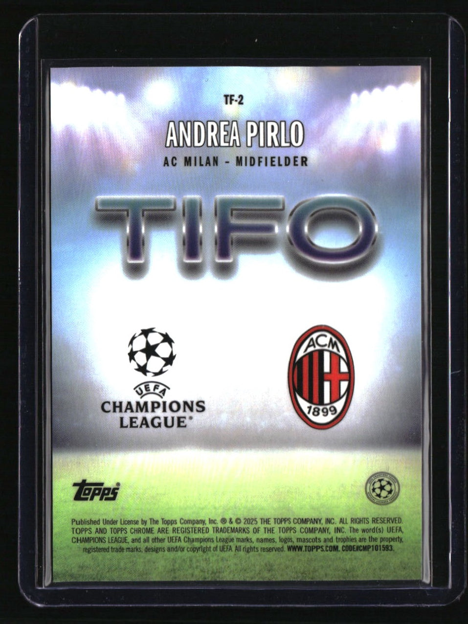 2024-25 Topps Chrome UEFA Club Competitions Andrea Pirlo Tifo