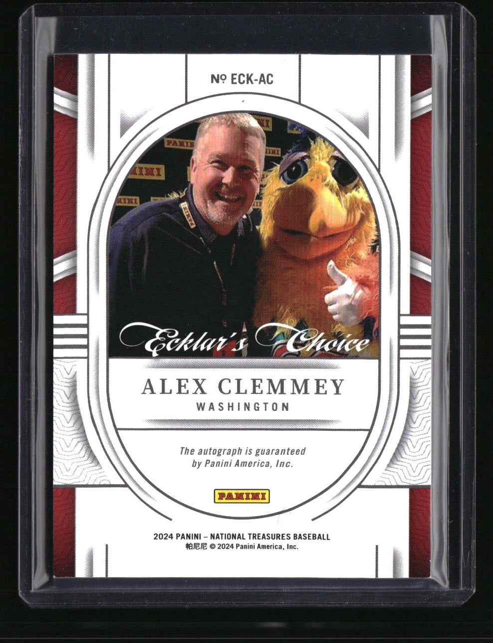 2024 Panini National Treasures Alex Clemmey Ecklar's Choice Signatures #/25
