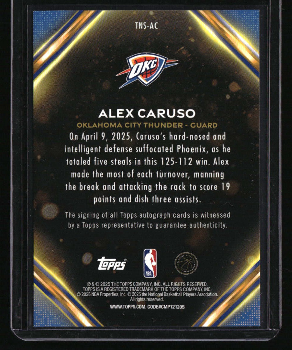 2025-26 Topps Alex Caruso Topps Notch Signatures