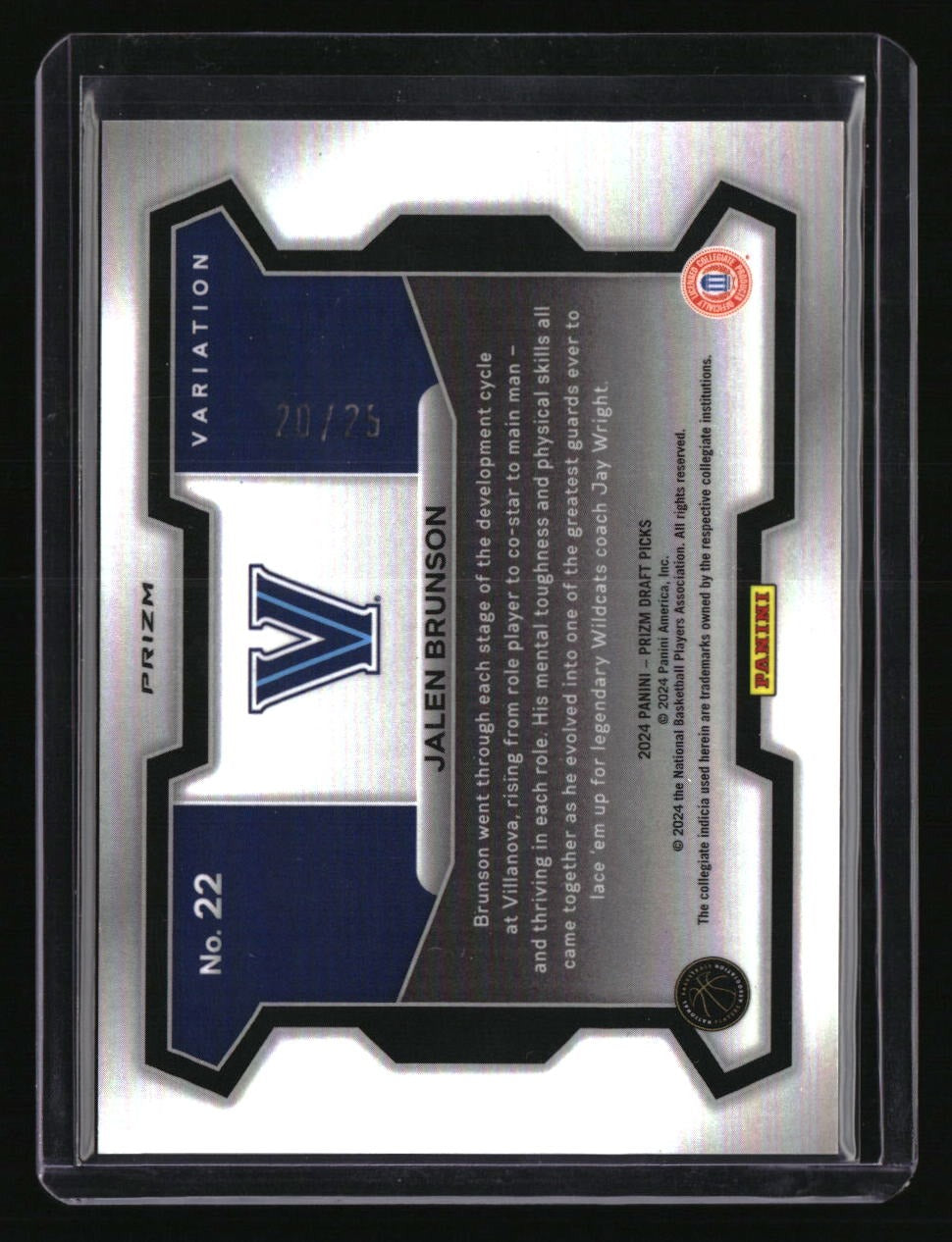 2024 Panini Prizm Draft Picks Jalen Brunson Prizm Green Pulsar #/25