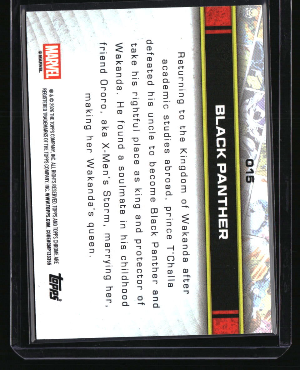 2026 Topps Chrome Marvel Comics Black Panther Gold Wave Refractor