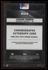 2025 Topps Chrome Jackson Chourio Chromographs Orange Refractors #/25