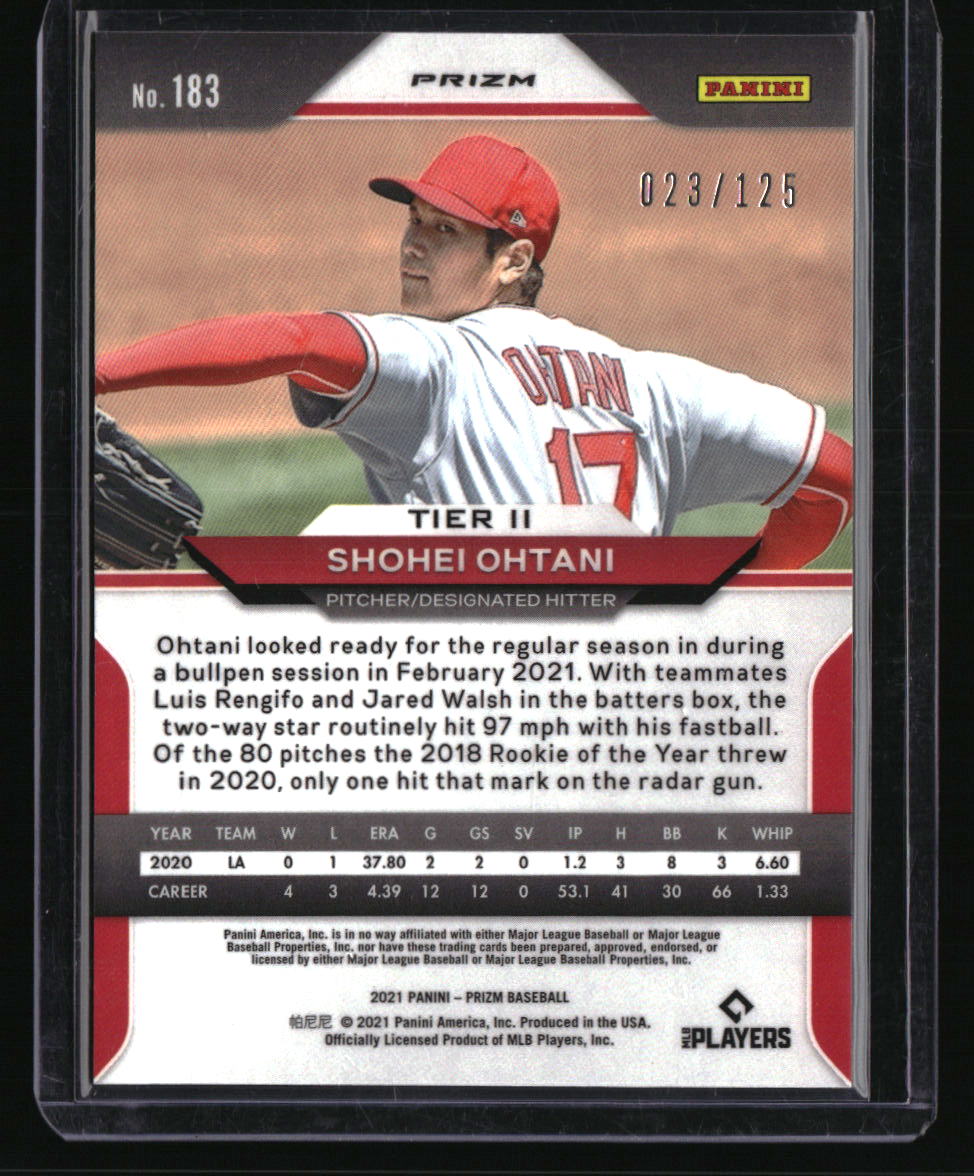 2021 Panini Prizm Shohei Ohtani Lime Green Prizm #/125