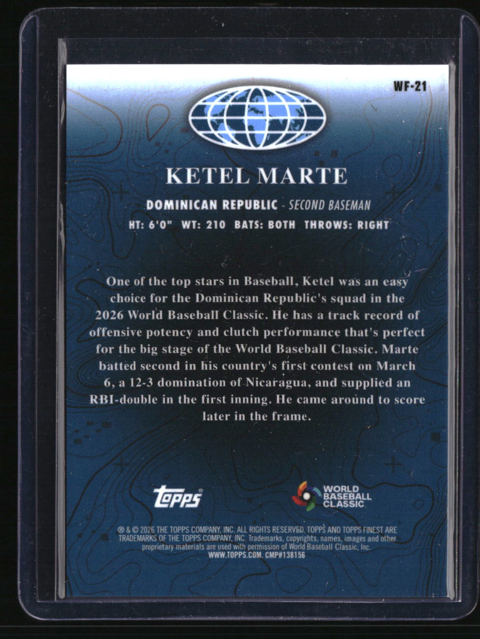 2026 Finest Ketel Marte World's Finest Orange Refractors #/25