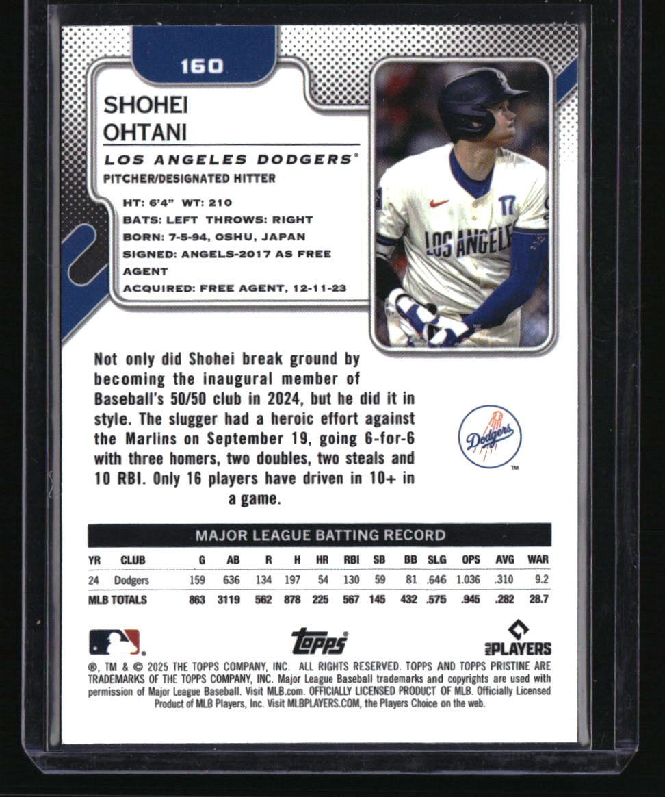 2025 Topps Pristine Shohei Ohtani Purple Refractors #/99