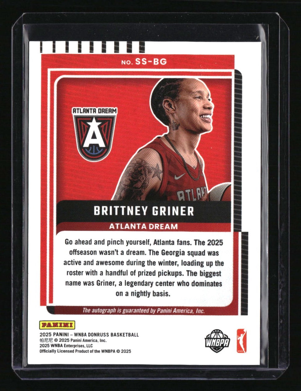 2025 Donruss WNBA Brittney Griner Signature Series #/5
