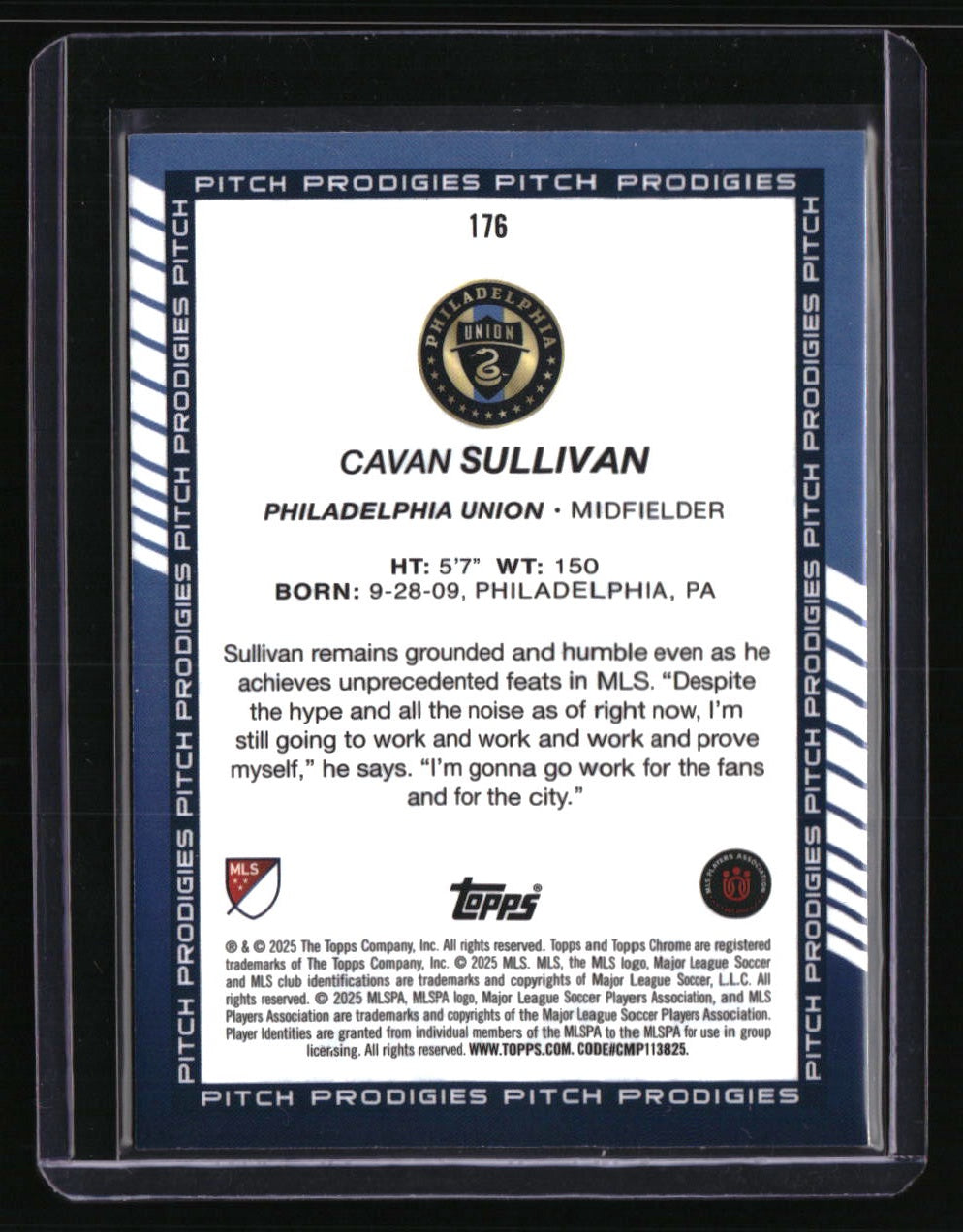 2025 Topps Chrome MLS Cavan Sullivan Blue Refractor #/150