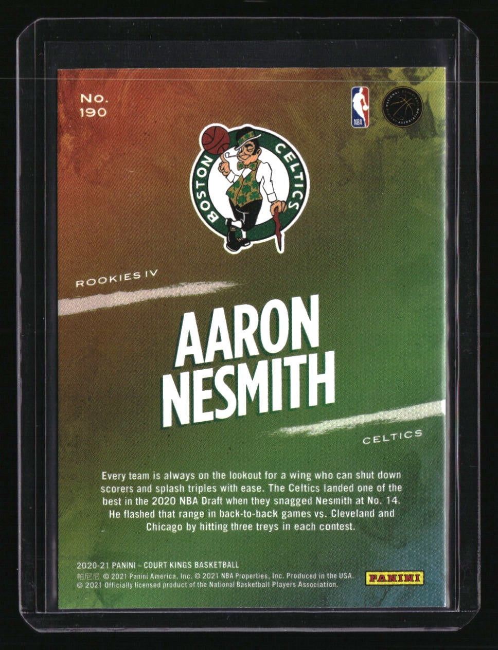 2020-21 Panini Court Kings Aaron Nesmith