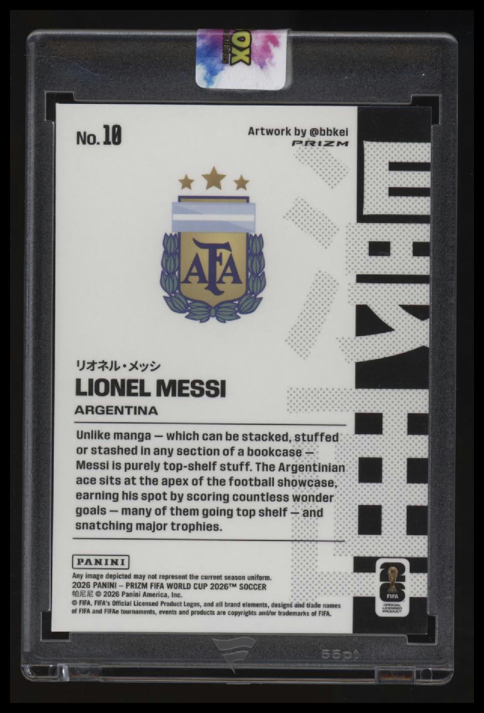 2026 Panini Prizm FIFA World Cup Lionel Messi Manga
