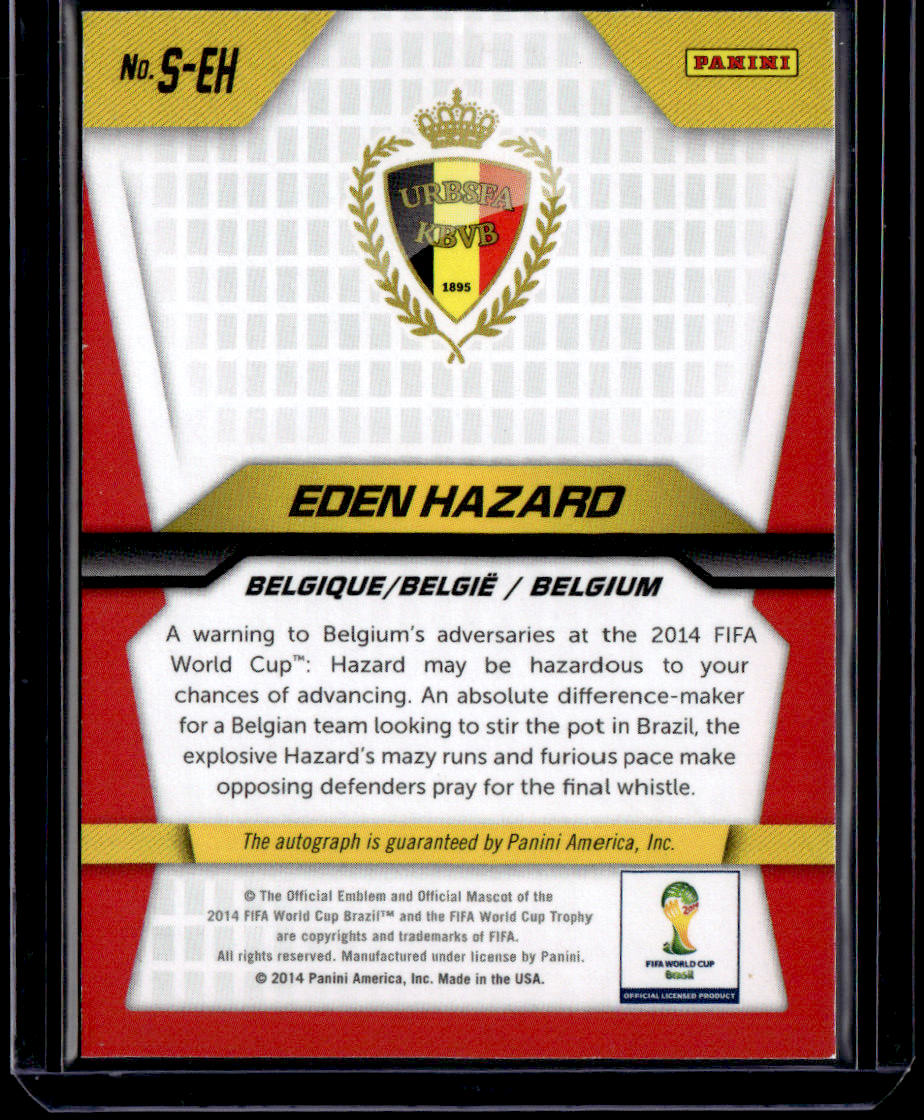 2014 Panini Prizm FIFA World Cup Brazil Eden Hazard Signatures