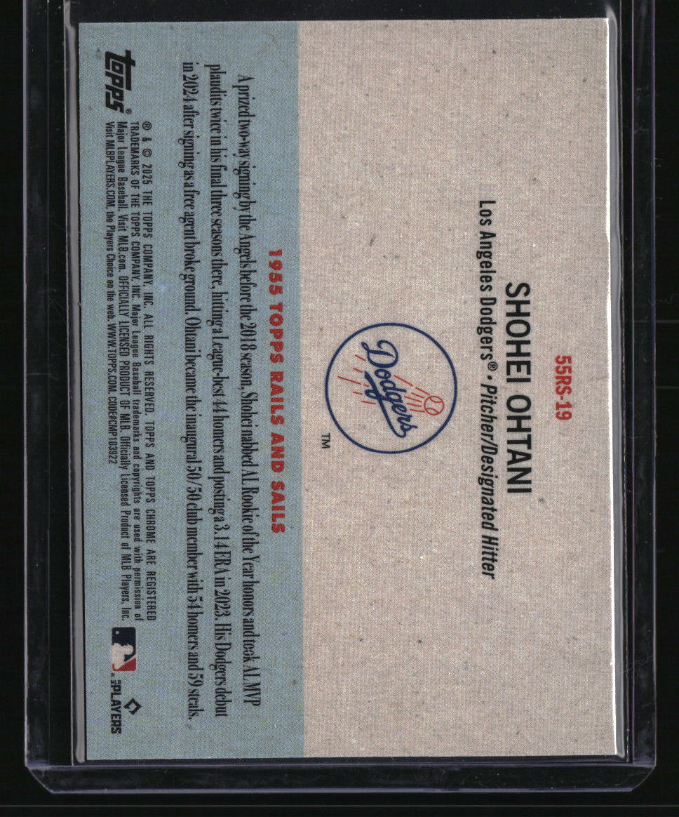 2025 Topps Chrome Platinum Shohei Ohtani 1955 Topps Rails and Sails