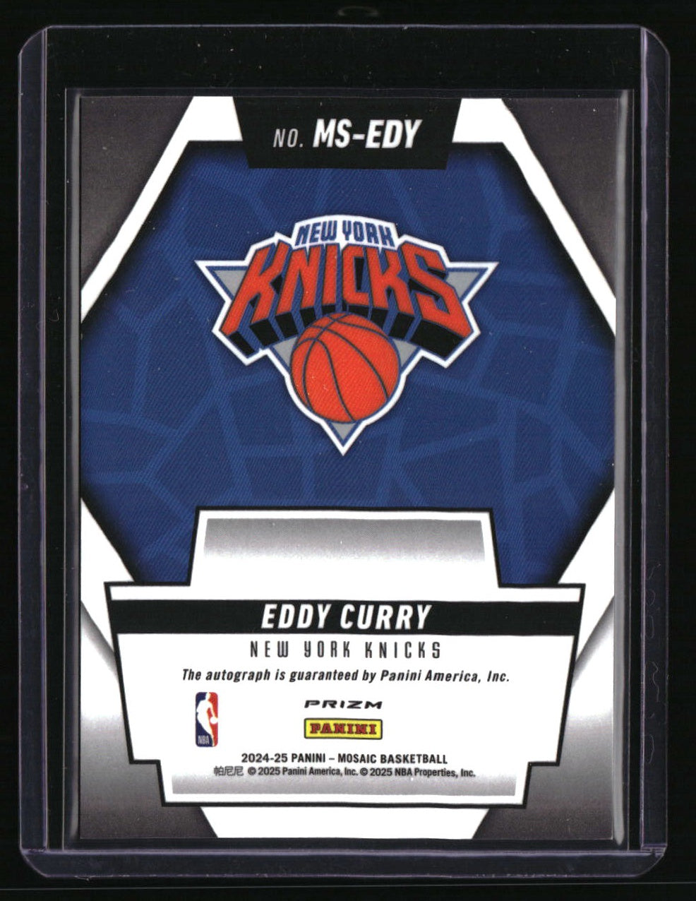 2024-25 Panini Mosaic Eddy Curry Scripts Green Ice