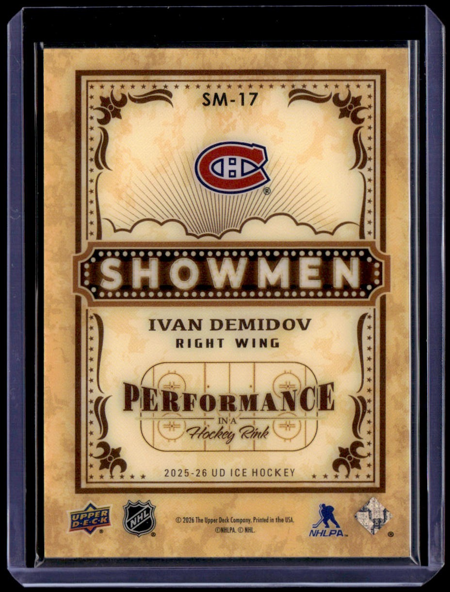 2025-26 Upper Deck Ice Ivan Demidov Showmen