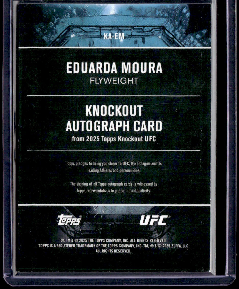 2025 Topps Knockout UFC Eduarda Moura Knockout Autographs Blue #/50