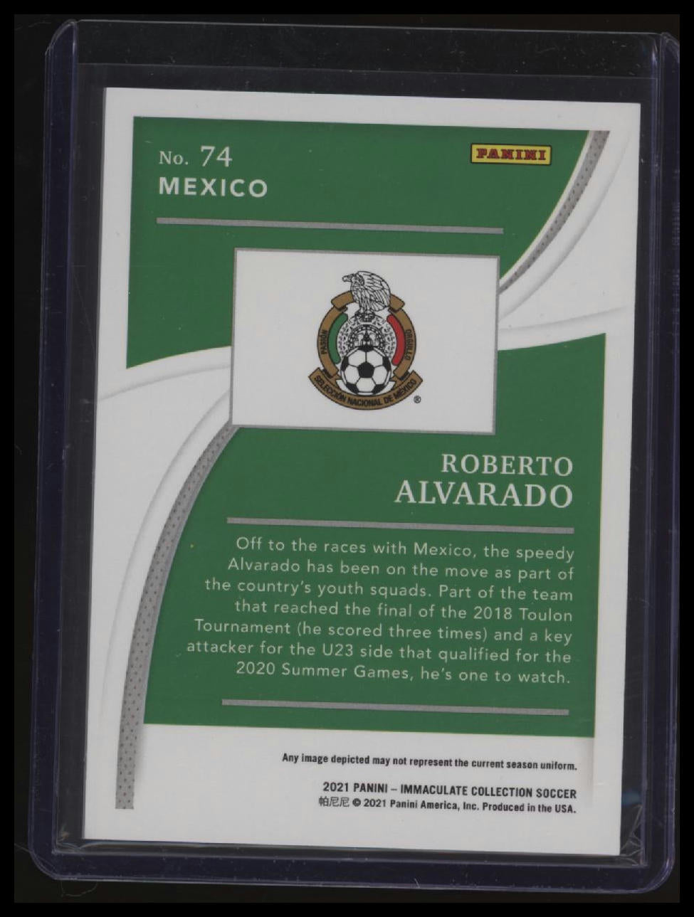 2021 Panini Immaculate Collection Roberto Alvarado Bronze #/49