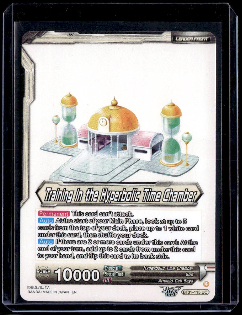 IBD BT-31 Completed Training in the Hyperbolic Time Chamber (SLR)