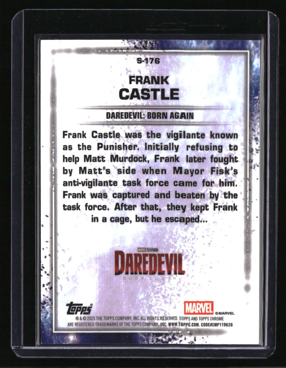 2025 Topps Chrome Marvel Studios Frank Castle Orange Refractor #/25