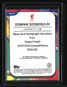2024-25 Finest UEFA CC Dominik Szoboszlai Auto Neon Green Wave #/99