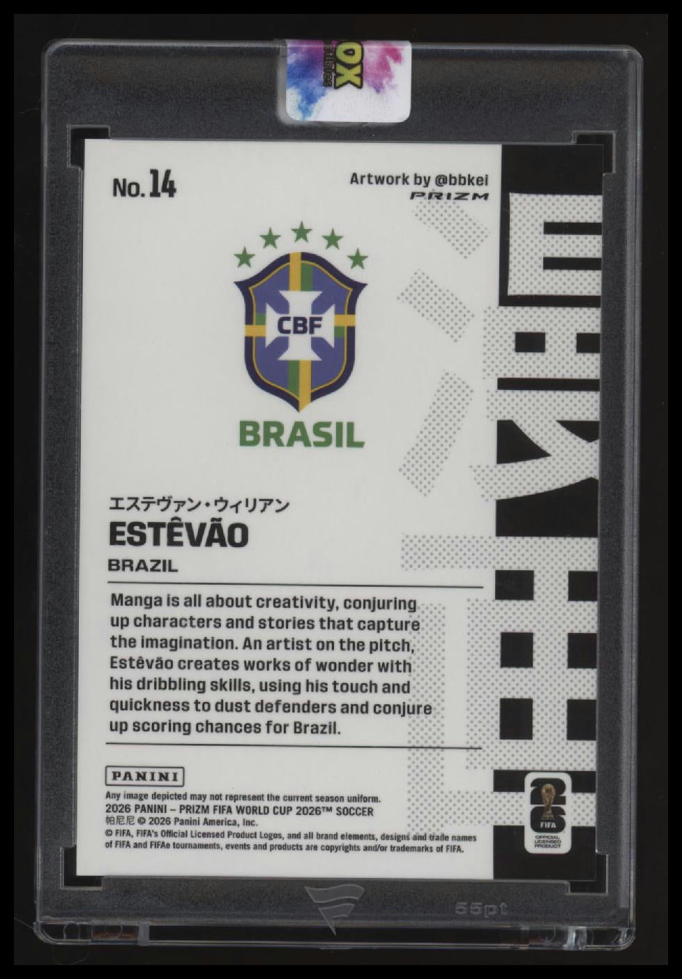2026 Panini Prizm FIFA World Cup Estevao Manga