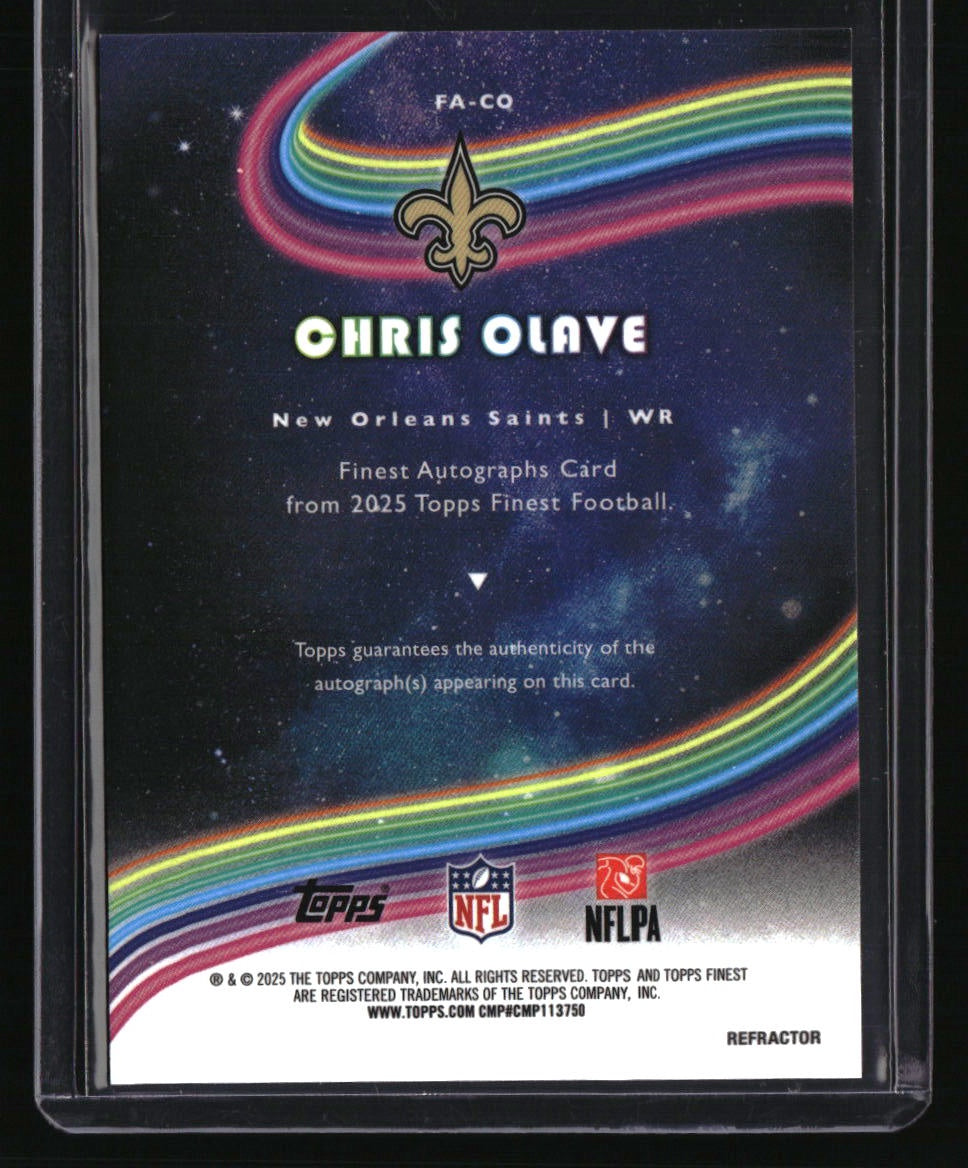 2025 Finest Chris Olave Finest Autographs Refractor