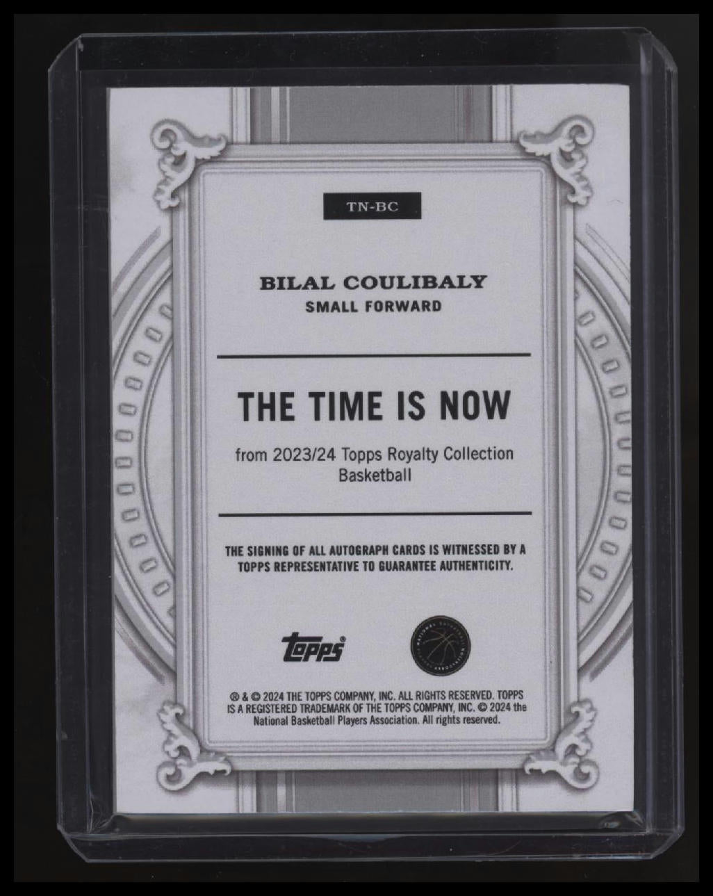 2023-24 Topps Royalty Bilal Coulibaly The Time is Now