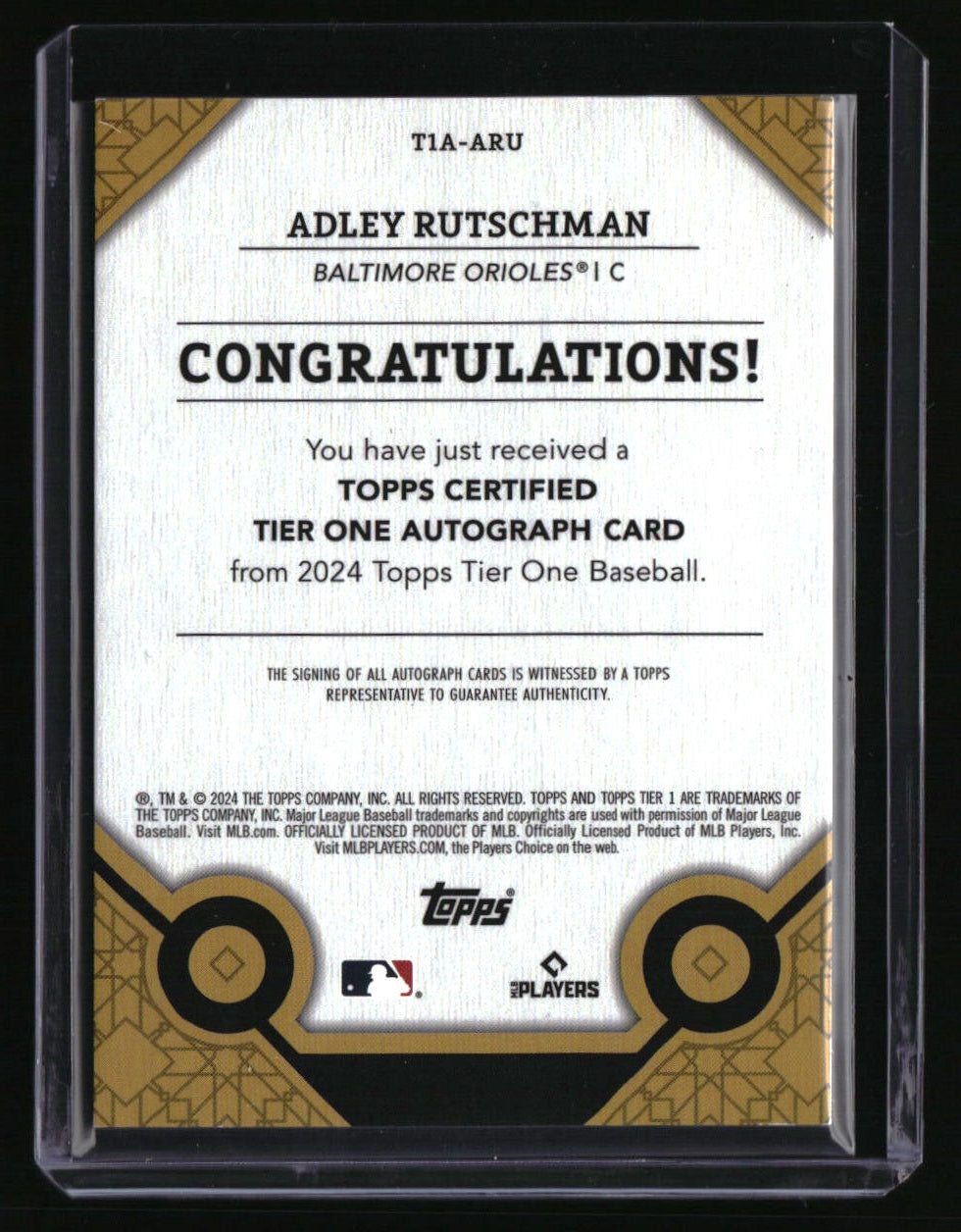 2024 Topps Tier One Adley Rutschman Tier One Autographs #/99