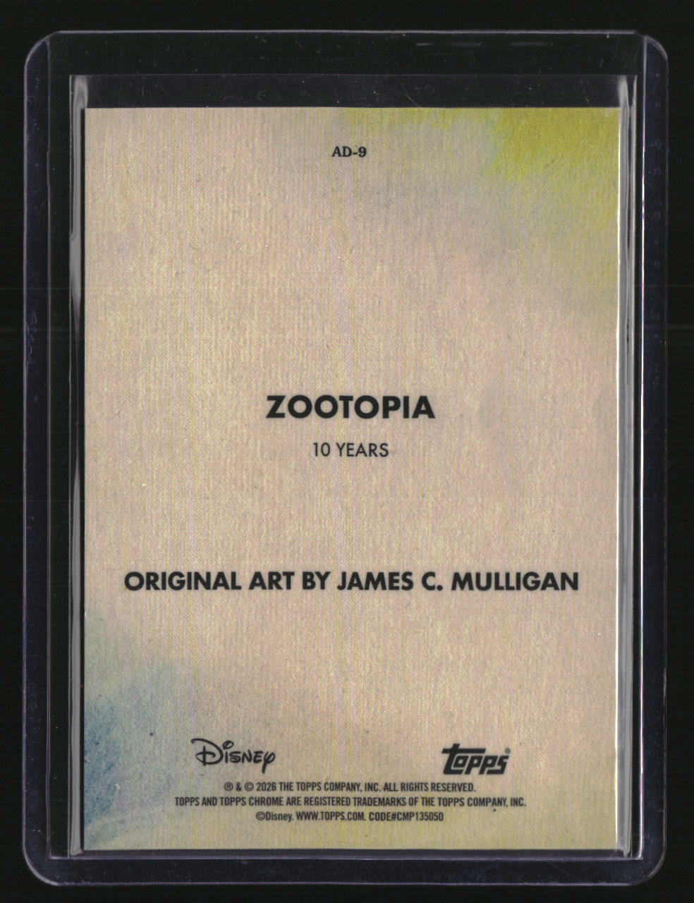 2026 Topps Chrome Disney Zootopia - 10 Years Art of Disney