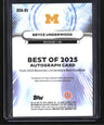 2025 Bowman University Best Bryce Underwood Best Of 2025 Autographs