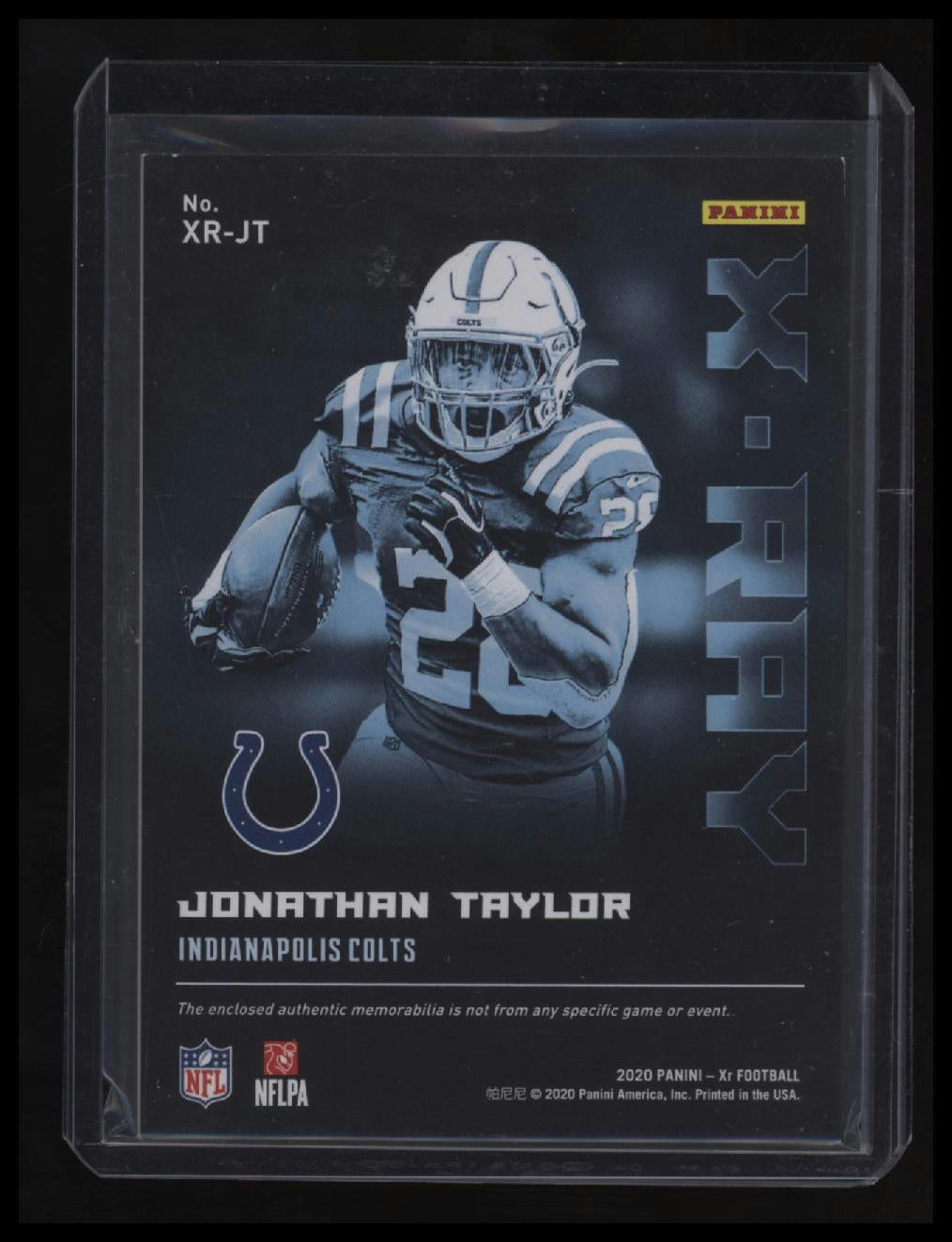2020 Panini XR Jonathan Taylor X-Ray Swatches Gold #/10