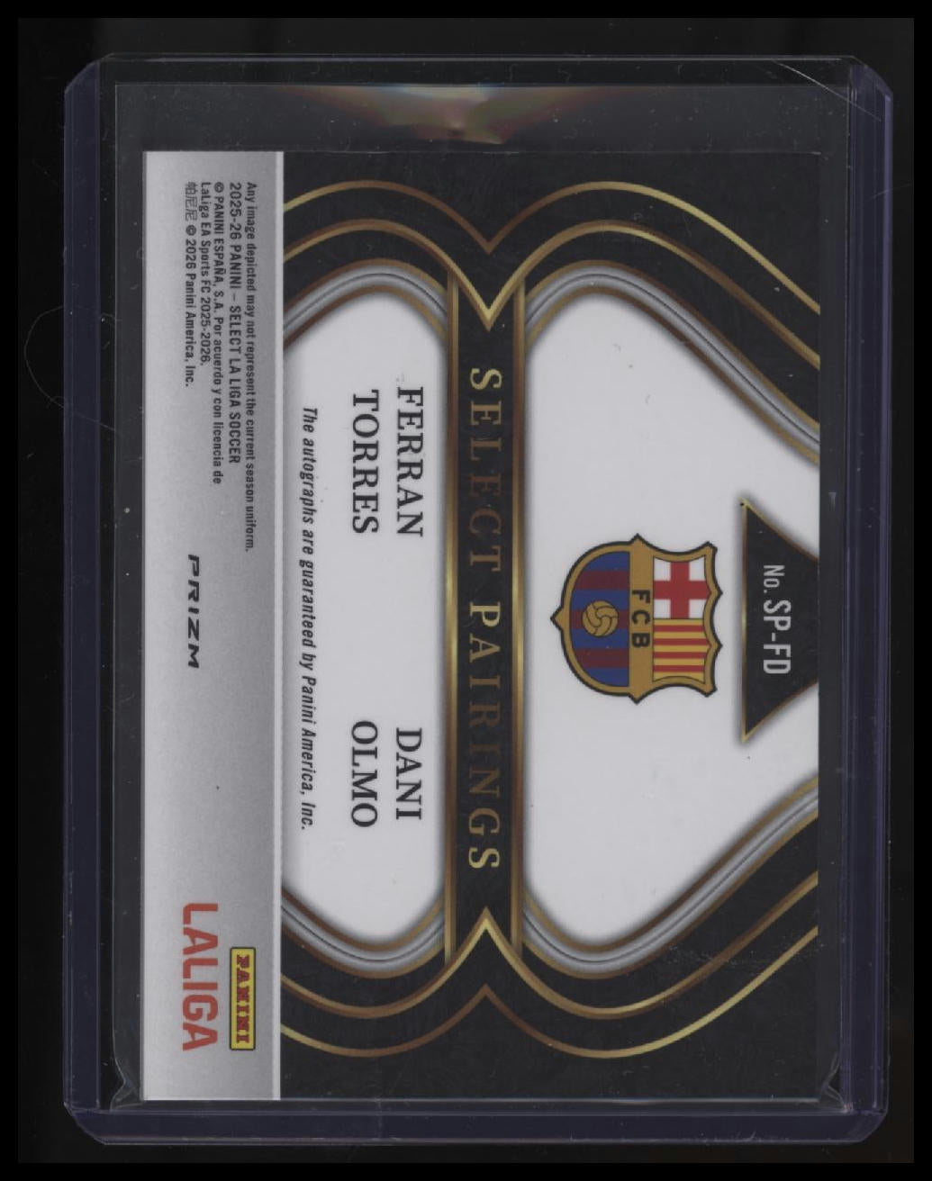 2025-26 Panini Select La Liga Dani Olmo / Ferran Torres Select Pairings Red Wave