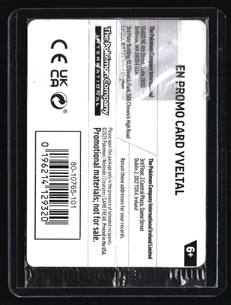 Miscellaneous Cards & Products Yveltal (Game Stop)