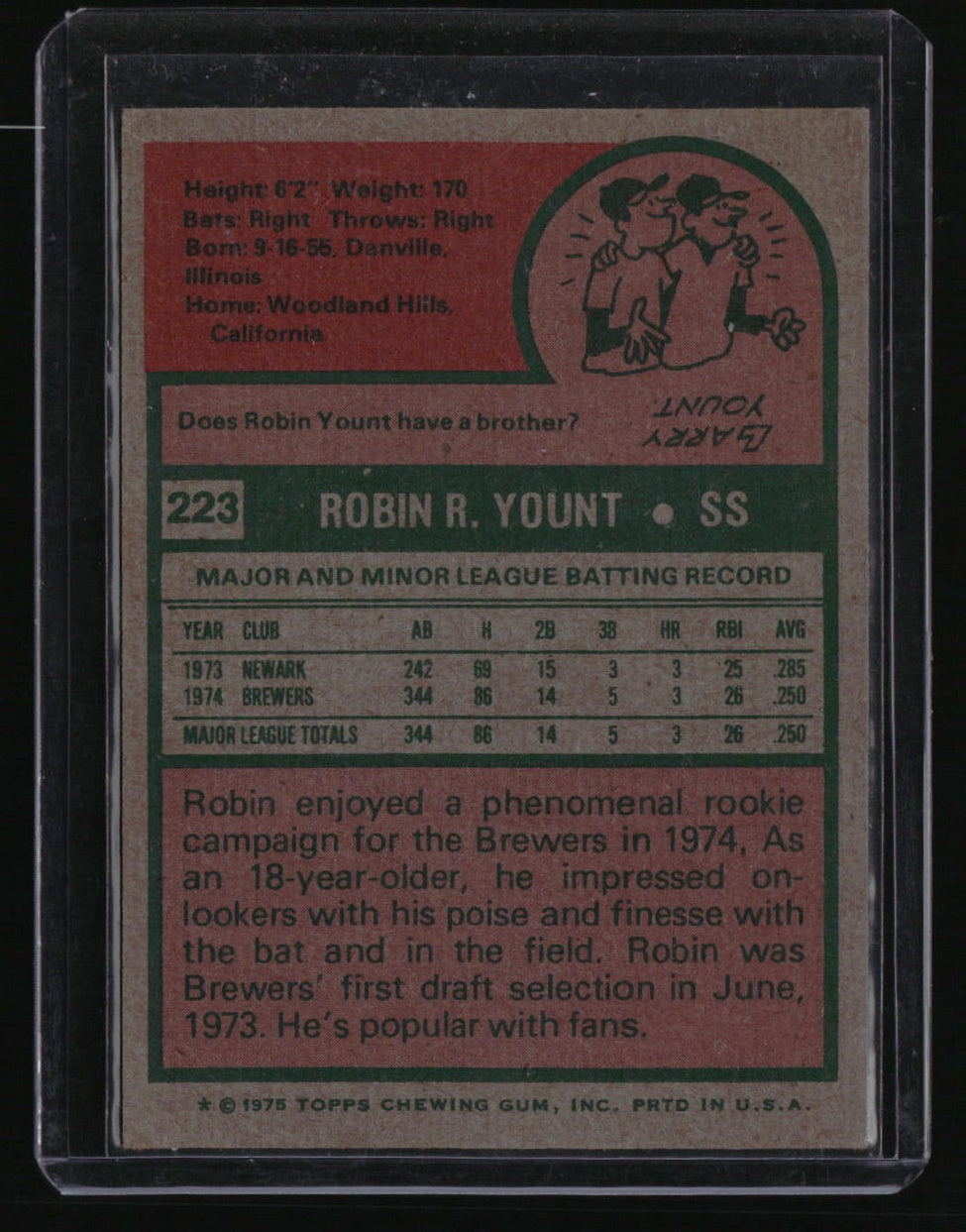 1975 Topps Robin Yount