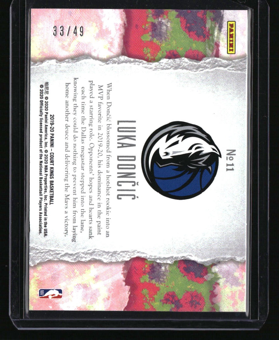 2019-20 Panini Court Kings Luka Doncic Points in the Paint Citrine #/49