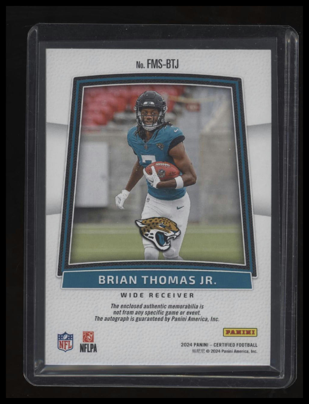 2024 Panini Certified Brian Thomas Jr. Freshman Fabric Signatures Bronze #/275