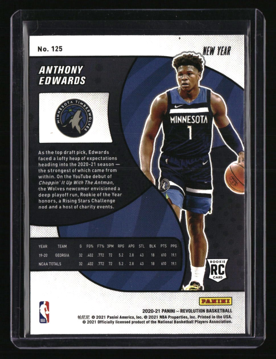 2020-21 Panini Revolution Anthony Edwards Chinese New Year