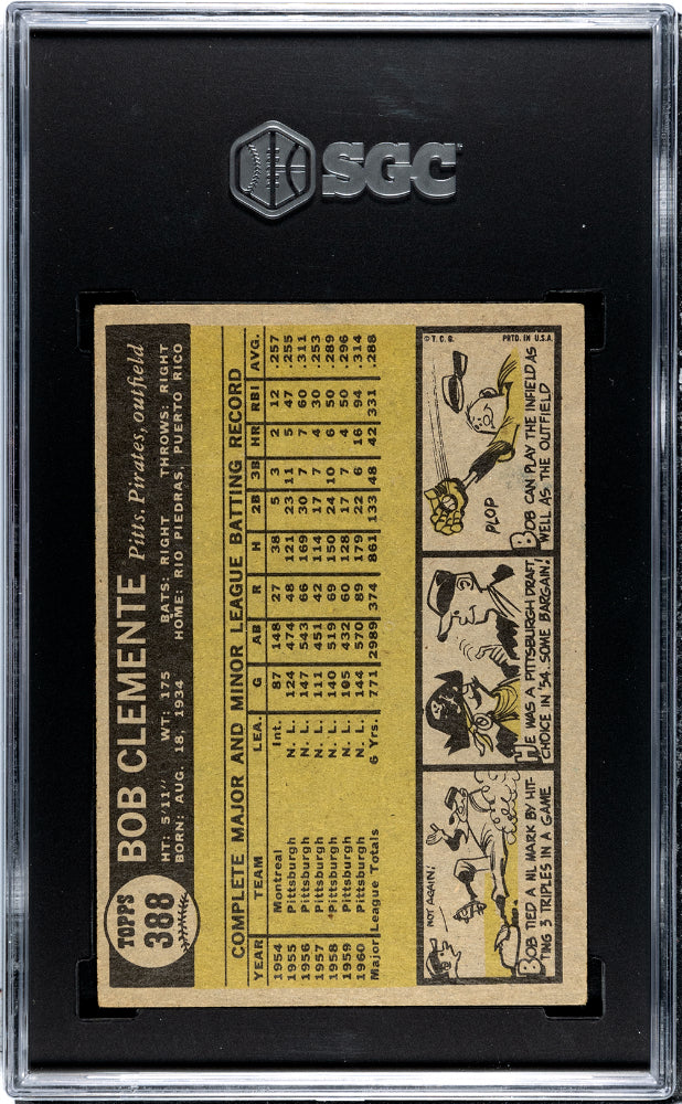 1961 Topps Bob Clemente SGC 3