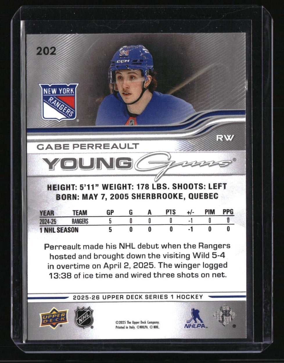 2025-26 Upper Deck Gabe Perreault