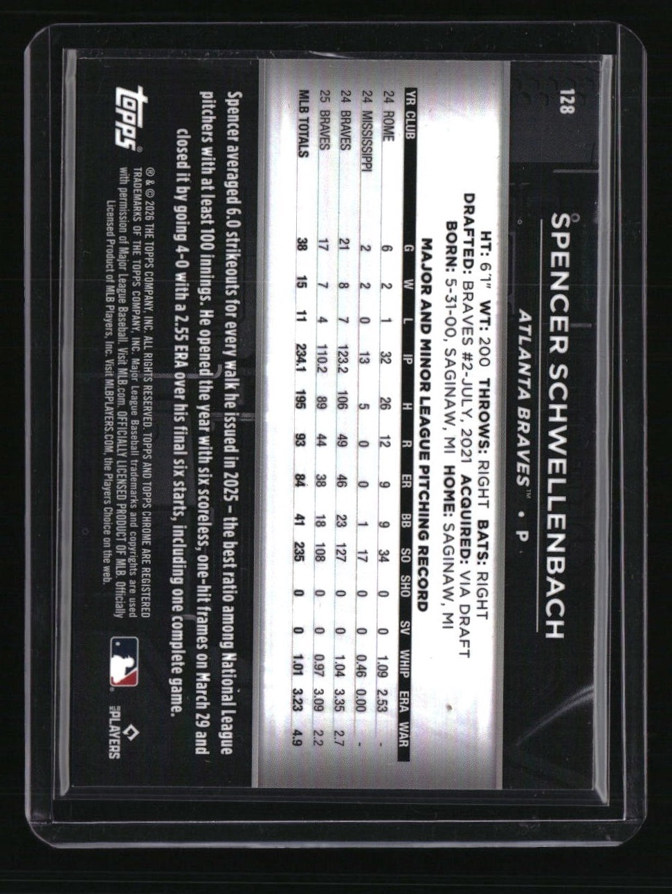2026 Topps Chrome Black Spencer Schwellenbach Gold Wave Refractors #/50