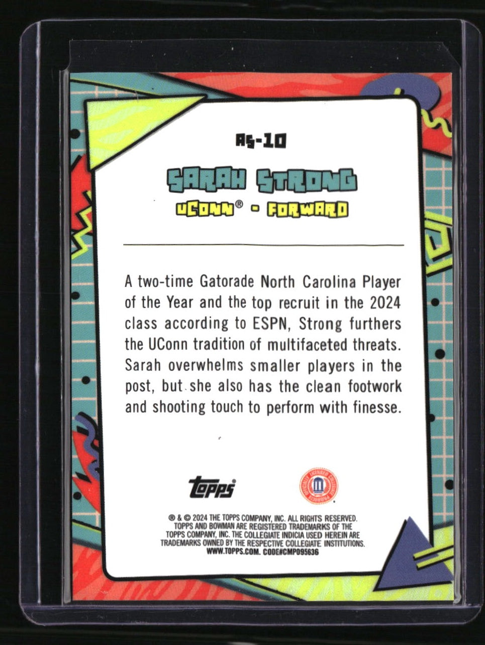 2024-25 Bowman University Chrome Sarah Strong After School Special