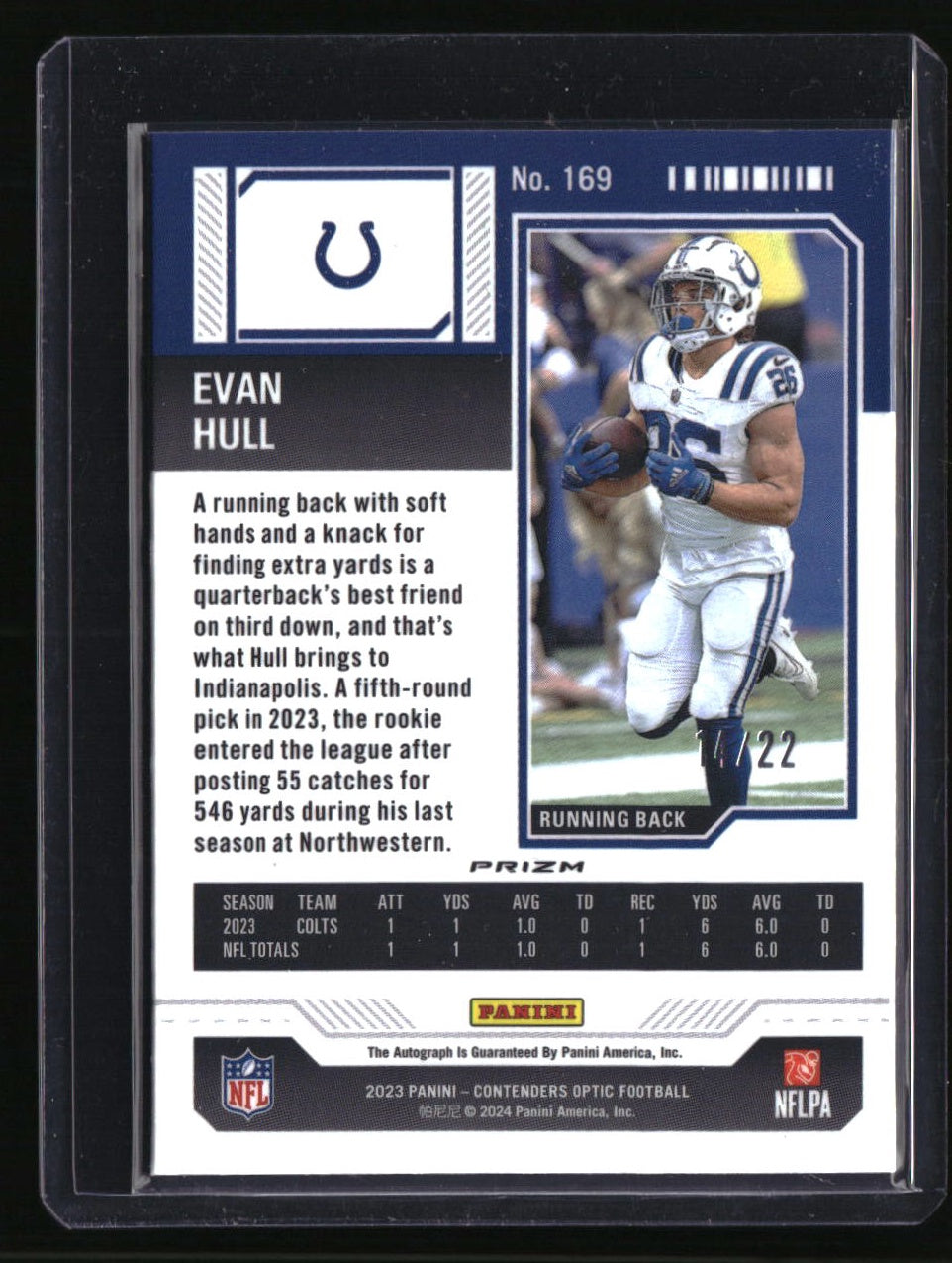 2023 Panini Contenders Optic Evan Hull Cracked Ice #/22