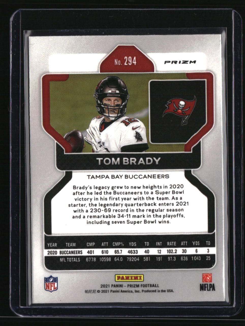 2021 Panini Prizm Tom Brady Red Ice