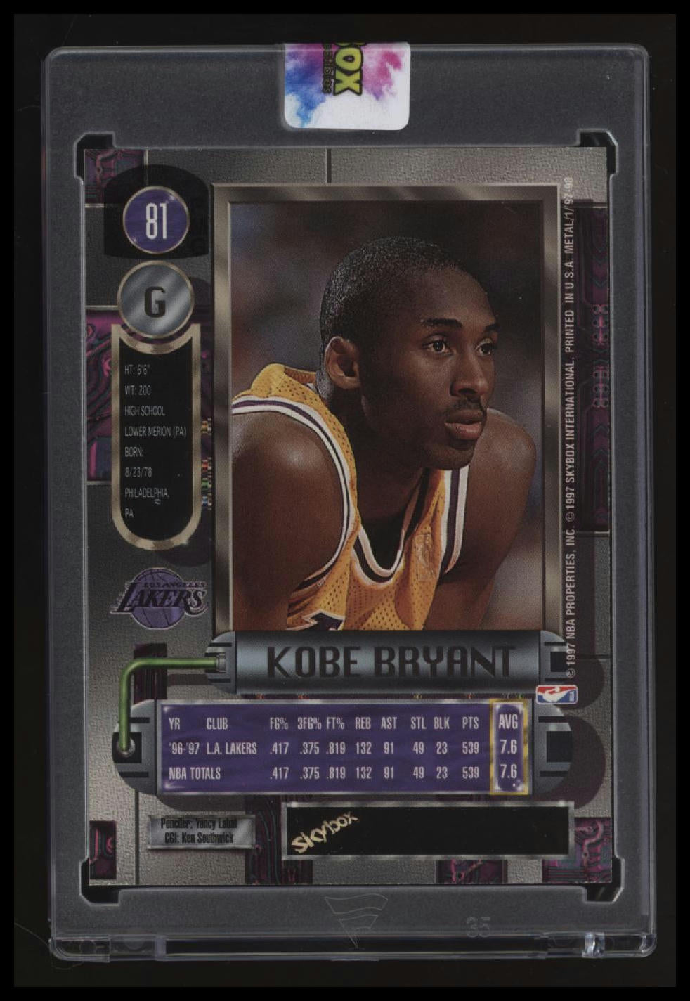 1997-98 Metal Universe Kobe Bryant
